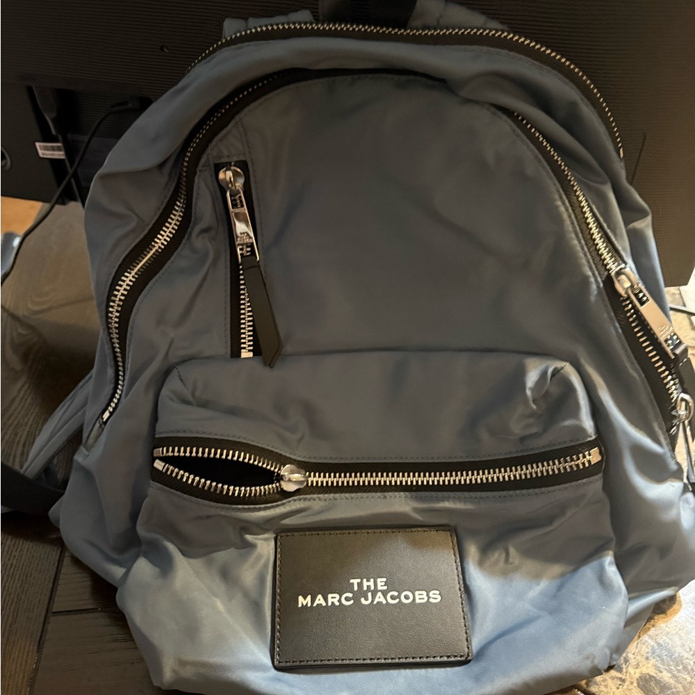 Marc Jacobs Navy Backpack with Silver Accents